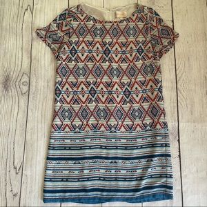 Skies Are Blue Aztec Print Dress Size M